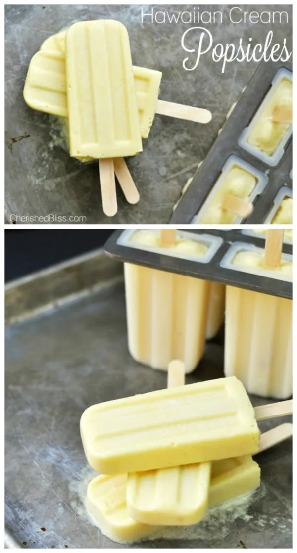 Hawaiian Cream Popsicles