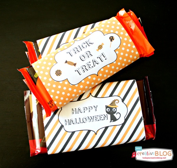 Halloween Printables - Candy Bar Wrappers | Trick or Treat Printables at TodaysCreativeLife.com