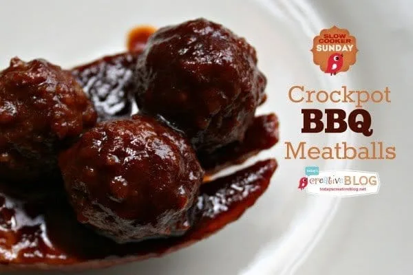 Crockpot BBQ Meatballs | This BBQ Crockpot Meatballs recipe is the perfect party appetizer. Whip up a batch of my BBQ Meatballs in a Crockpot for sandwiches or appetizers and watch them disappear. Visit Today's Creative Life for this Slow Cooker BBQ Meatball recipe. 