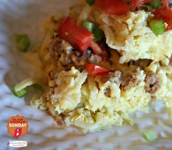 Slow Cooker Breakfast Casserole | Make this egg and sausage breakfast casserole in your crock pot! Breakfast for a crowd! See the recipe on TodaysCreativeLife.com