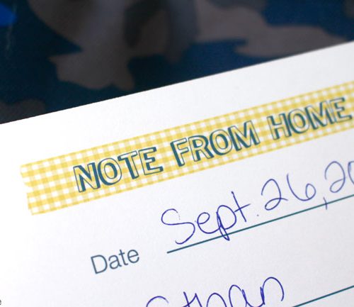 Free Printable Note From Home designed by UrbanBliss | TodaysCreativeblog.net