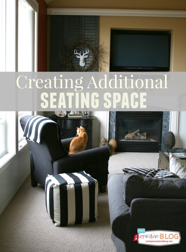 Holiday Entertaining | Creating Additional Seating  | TodaysCreativeBlog.net