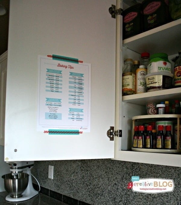 Baking Tips and Substitutions FREE Printable | TodaysCreativeblog.net