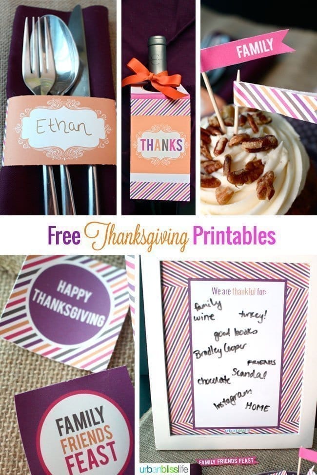 Thanksgiving Printable Napkin Rings 