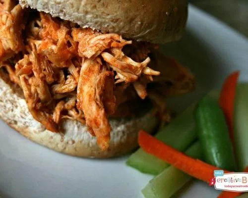 Crock Pot Shredded Buffalo Chicken | TodaysCreativeBlog.net