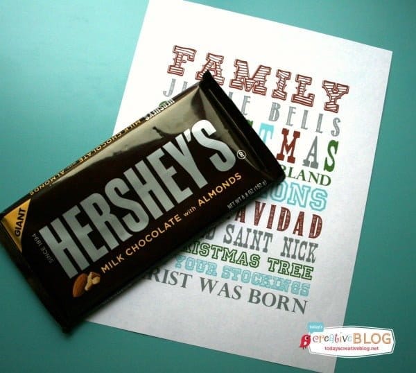 Printable Christmas Candy Bar Wrapper | TodaysCreativeblog.net