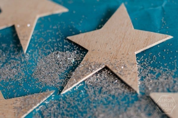 DIY Glittered Wood Star Ornaments - Today's Creative Life