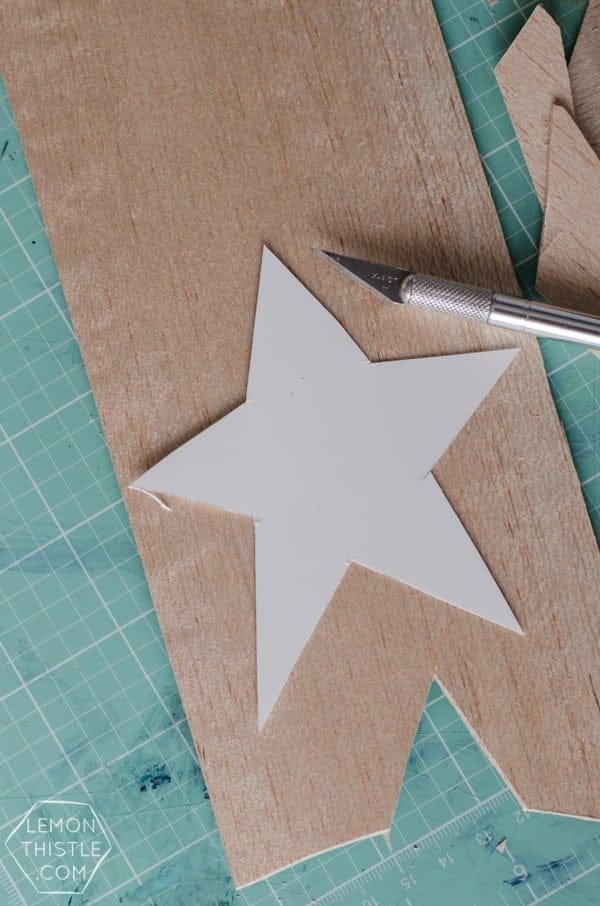 DIY Glittered Wood Star Ornaments - Today's Creative Life