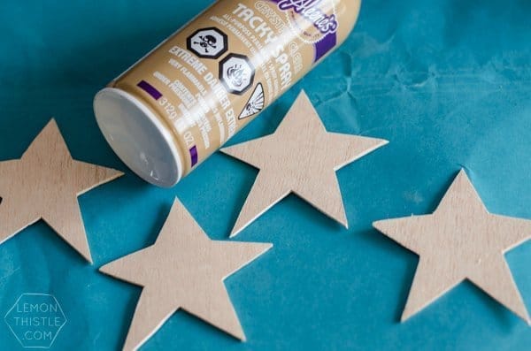 DIY Glittered Wood Star Ornaments | TodaysCreativeBlog.net