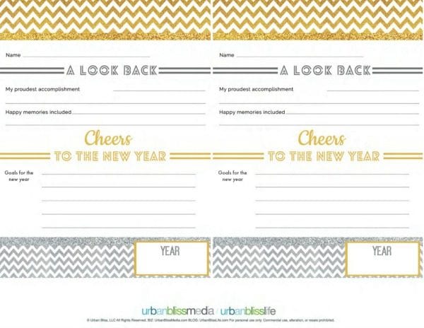 NYE Free Printables | Goal Setting | Activity Sheet | TodaysCreativeLife.com