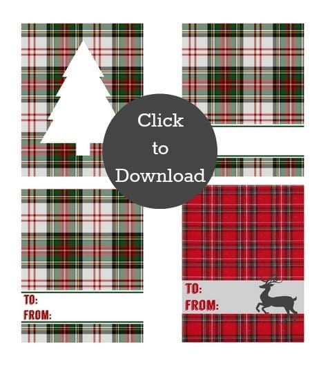 Plaid Gift Tags | free printable