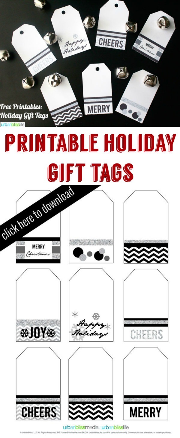 Printable Holiday Gift Tags | TodaysCreativeBlog.net