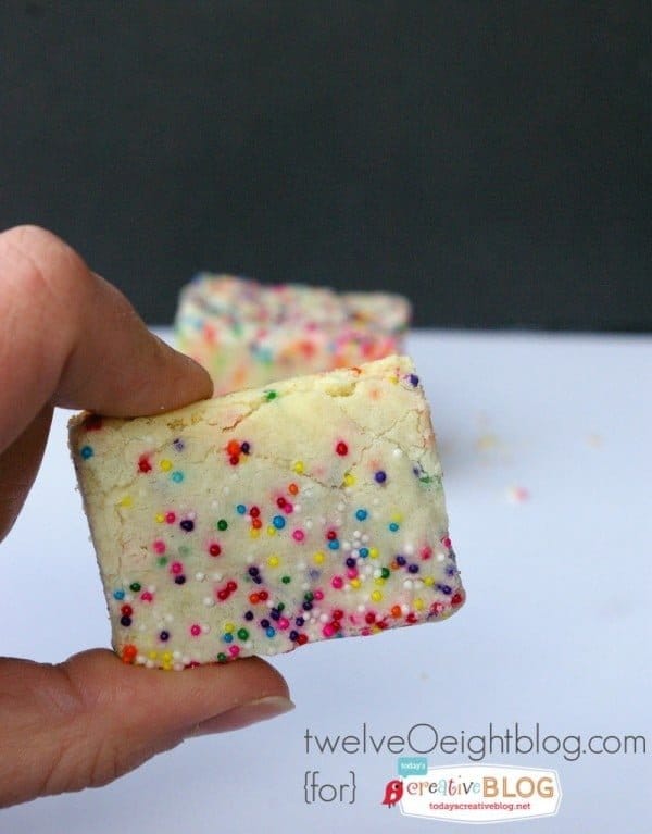 Cake Batter Sugar Cookie Bars | TodaysCreativeBlog.net