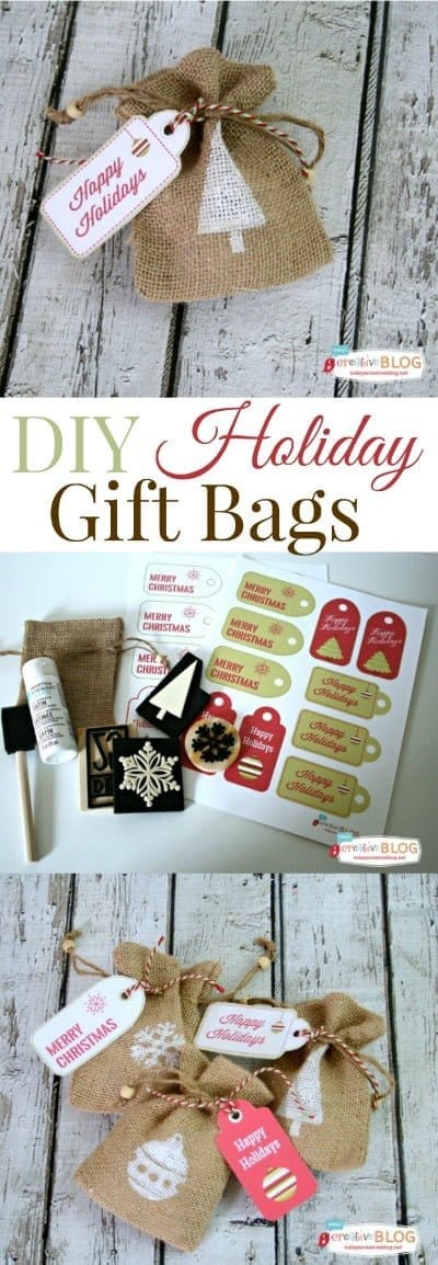 Homemade Holiday Gift Bags and Tags - It All Started With Paint