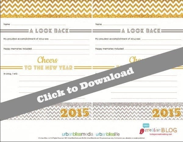 Free Printable New Year's Eve Activity Sheet