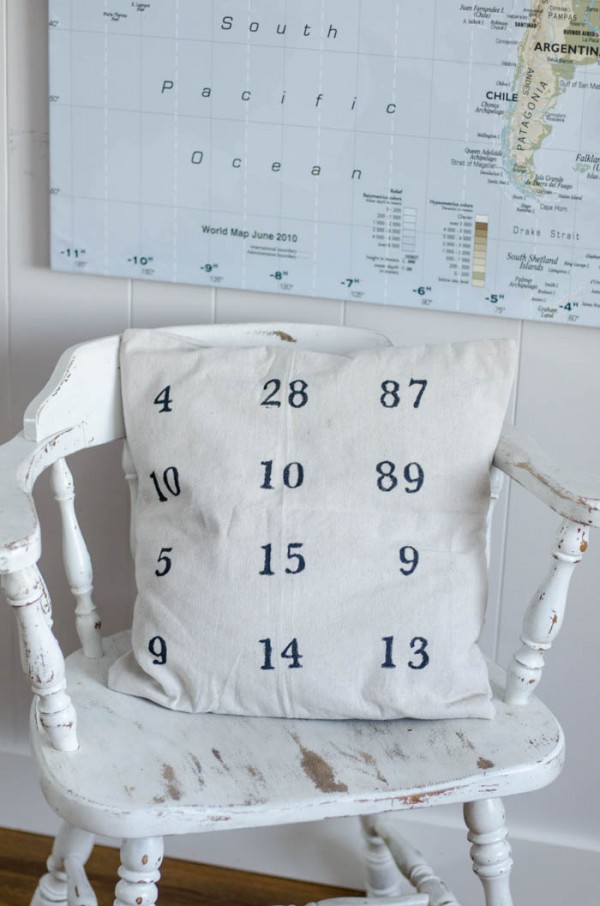 DIY Special Dates Pillow Cover | Easy sewing project | DIY Craft project to celebrate important family dates | See more on Today's Creative Life