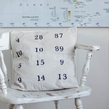 DIY Special Dates Pillow Cover by LemonThistle for TodaysCreativeBlog.net