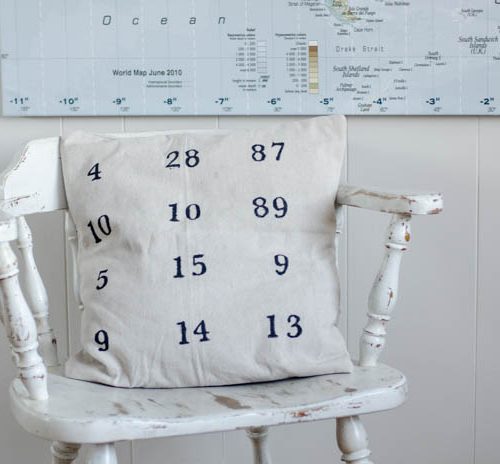 DIY Special Dates Pillow Cover by LemonThistle for TodaysCreativeBlog.net