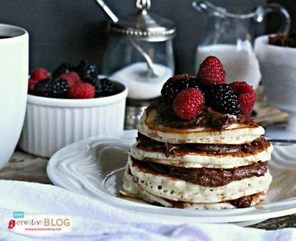 Nutella Cream Cheese Pancakes | TodaysCreativeBlog.net