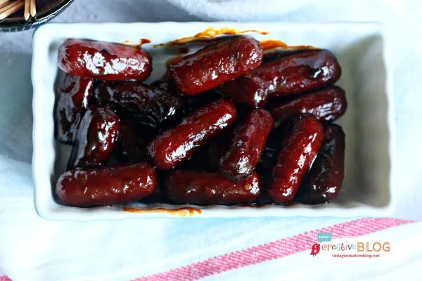 Slow Cooker Honey Glazed Lil' Smokies | TodaysCreativeBlog.net