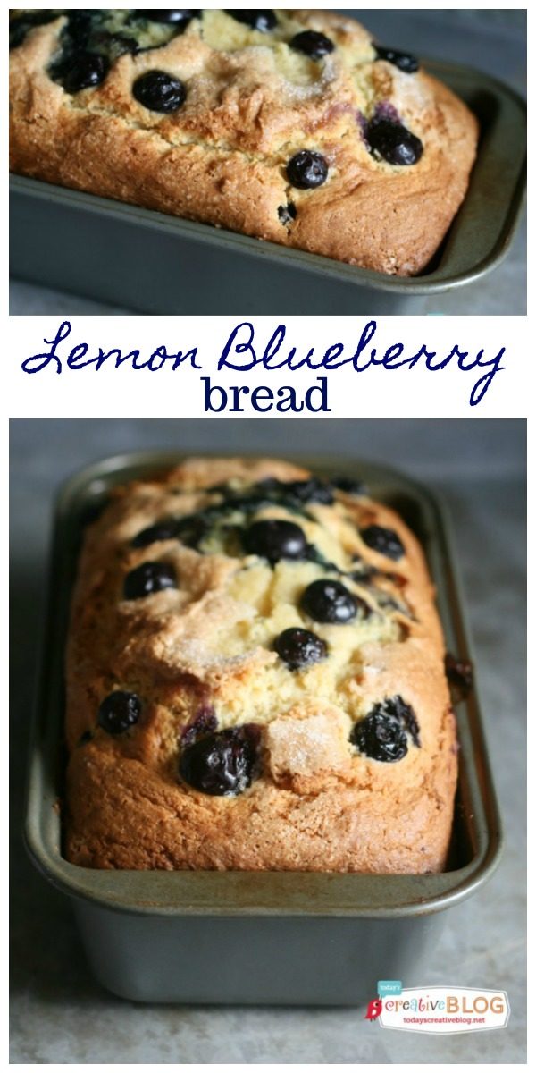 Lemon Blueberry Bread with Lemon glaze | This Quick bread recipe is easy to bake. Delicious! No yeast. See the recipe on todayscreativelife.com 