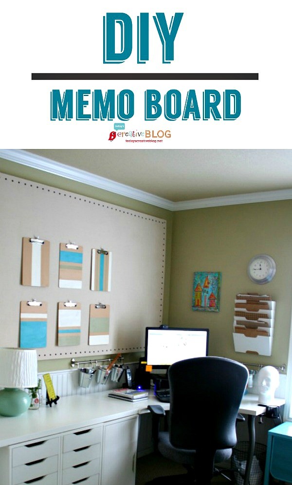 DIY Large Memo Board | Fabric Bulletin Board | TodaysCreativeBlog.net