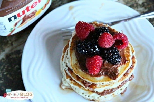 Nutella Cream Cheese Pancakes | TodaysCreativeBlog.net