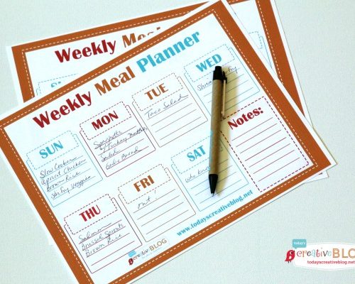 Free Printable Weekly Meal Planner | TodaysCreativeblog.net