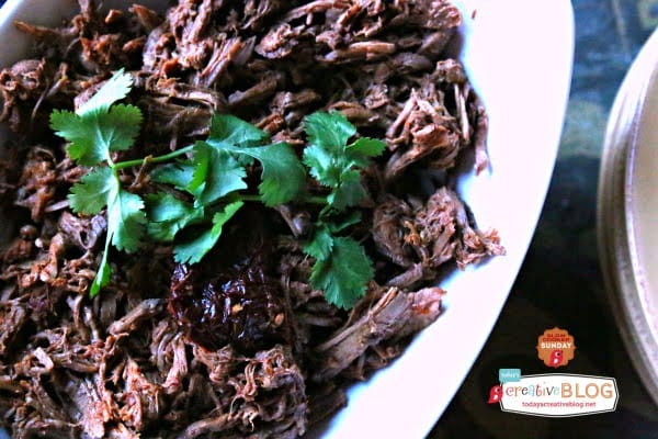 Chipotle Pepper Crockpot Shredded Beef | TodaysCreativeBlog.net