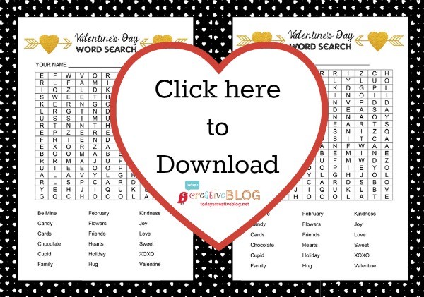 Free Valentine Word Search - Download here | TodaysCreativeBlog.net