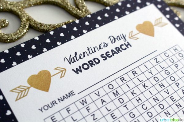 Free Printable Valentine's Day Word Search Activity by Urban Bliss Life for TodaysCreativeBlog.net