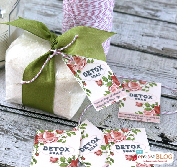 DIY detox bath recipe gift packages