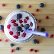 Pomegranate Blueberry Coconut Smoothie