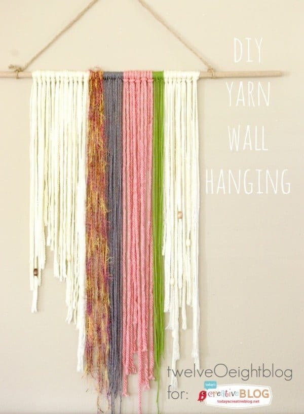 DIY Yarn Wall Hanging Tutorial | Get the boho look with your own diy project! See the tutorial on TodaysCreativeLife.com