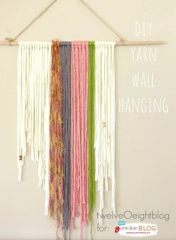 DIY Yarn Wall Hanging | TodaysCreativeBlog.net