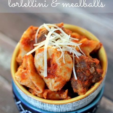 Easy Slow Cooker Tortellini and Meatballs Recipe | Slow Cooker Sunday | TodaysCreativeBlog.net
