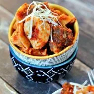 Easy Slow Cooker Tortellini and Meatballs