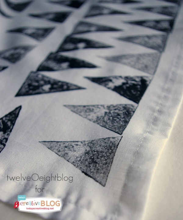 Hand Stamped Cloth Napkins | by TwelveOeightBlog for TodaysCreativeBlog.net