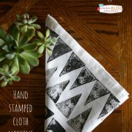 Hand Stamped Cloth Napkins