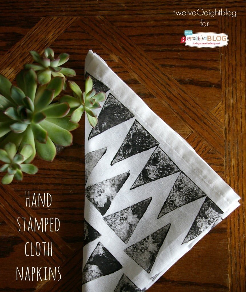 Easy stamped kraft paper table runner – twelveOeight