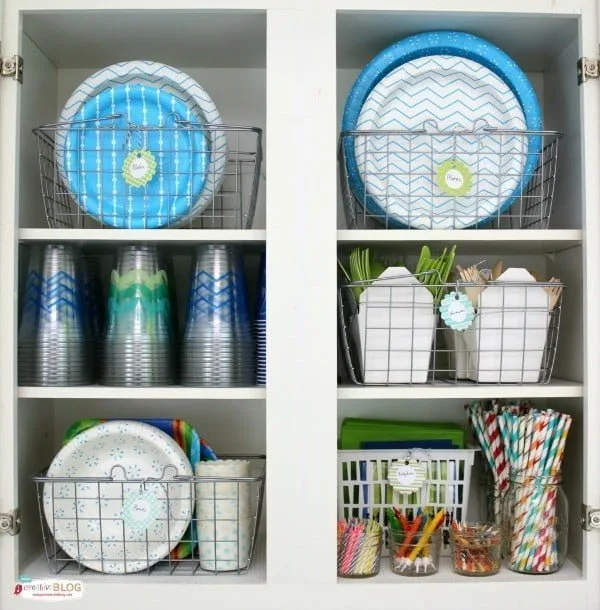 Party Pantry for Party Supplies | Organized | TodaysCreativeBlog.net