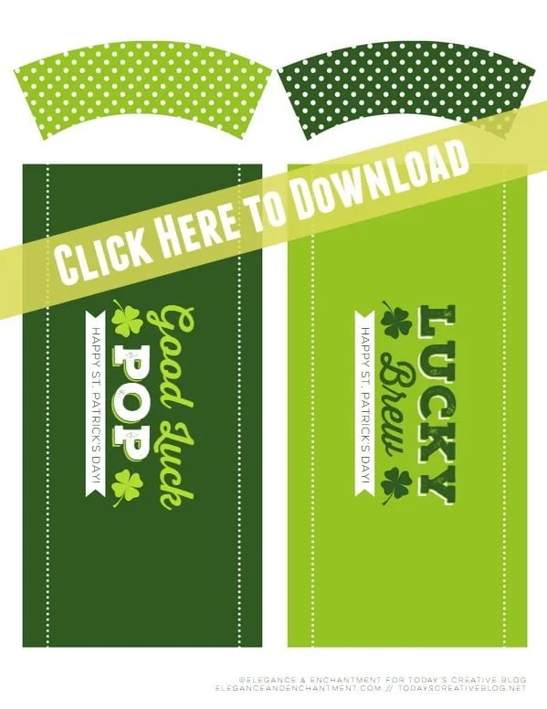 Printable St. Patricks Day Bottle labels | TodaysCreativeBlog.net