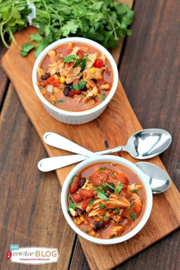 Taco Chicken Chili made in a crock pot