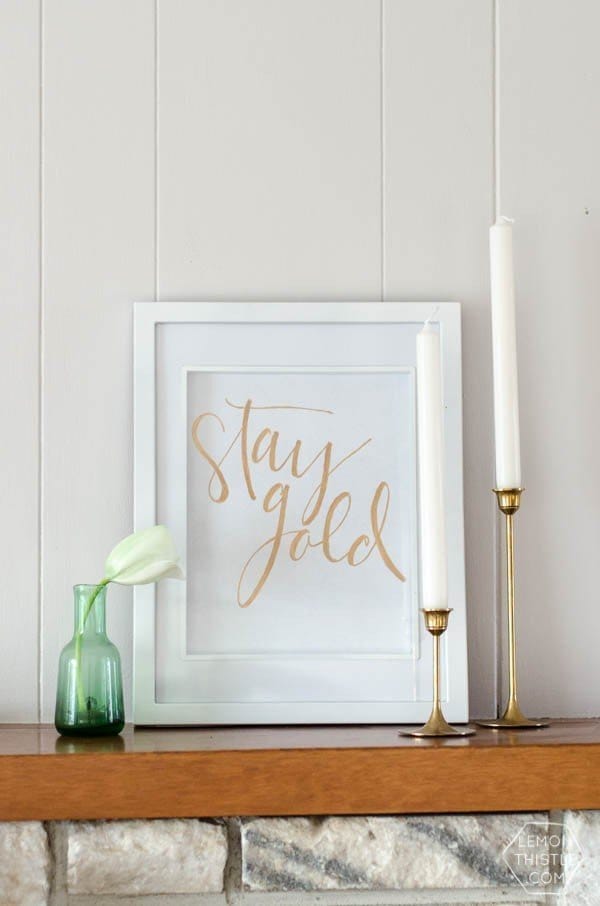 DIY Gold Foil St. Patrick's Day Prints Tutorial |Goil Foil | TodaysCreativeBlog.net