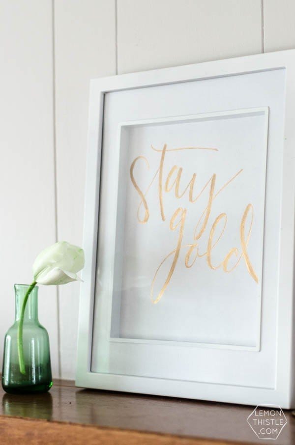 DIY Gold Foil St. Patrick's Day Prints | St. Patrick's Day | TodaysCreativeBlog.net