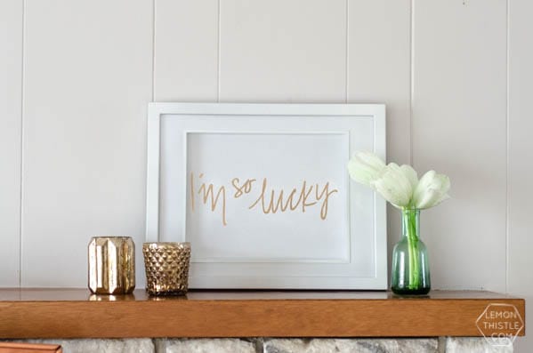 DIY Gold Foil St. Patrick's Day Prints Tutorial | TodaysCreativeBlog.net