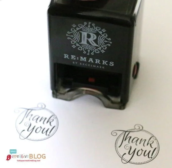 Quick & Easy Thank you Gift - Re:Marks Personalized Stamp | TodaysCreativeBlog.net