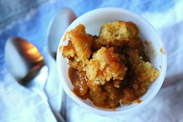 Crockpot Vanilla Butterscotch Pudding Cake | Slow Cooker Sunday on TodaysCreativeBlog.net