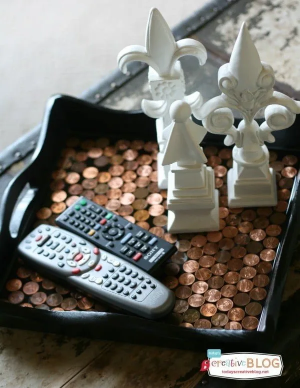 DIY Penny Tray with EnviroTex | TodaysCreativeBlog.net