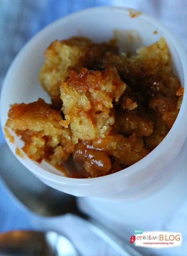 Crockpot Vanilla Butterscotch Pudding Cake | Slow Cooker Sunday on TodaysCreativeBlog.net